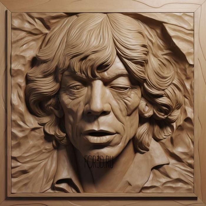 MICK JAGGER 3 stl model for CNC